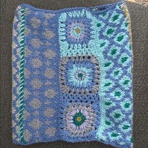 Sundance catalog Blue and Gray Crochet neck warmer